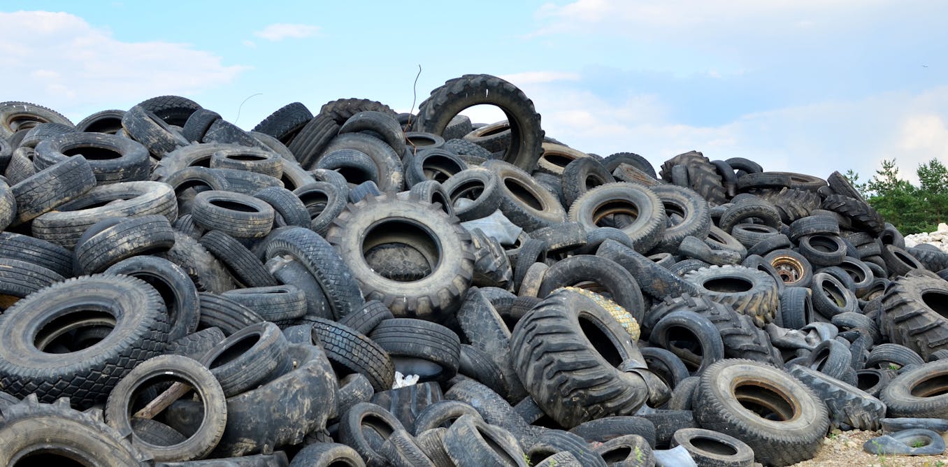A new recycling technique breaks down old tires into reusable materials