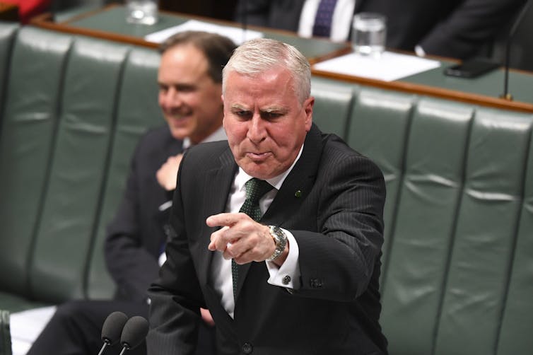 Nationals leader Michael McCormack, pictured in Question Time, has ridiculed those making a link between climate change and bushfires