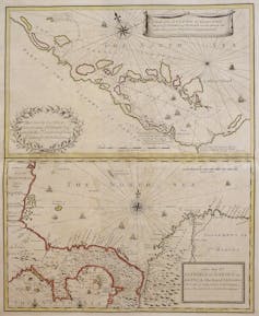 Mapa del Istmo de Darién (hoy Panamá) de 1699. Wikimedia Commons