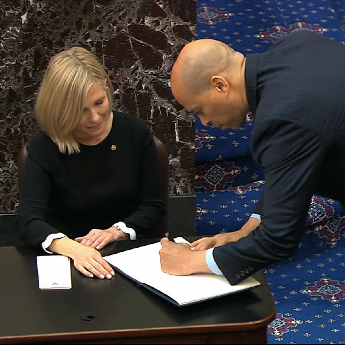 Impeachment Trial Senators Swear An Oath Aimed At Guarding