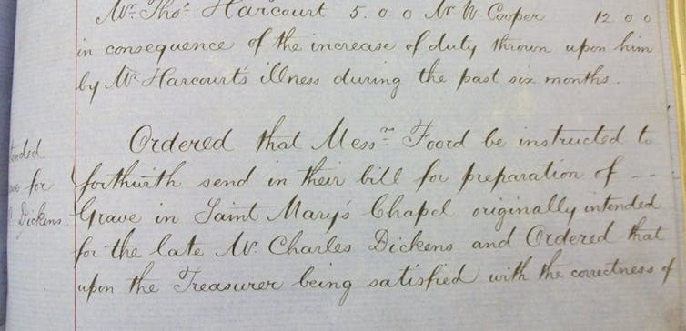 FOBO - Charles Dickens: Letter Written the Day before His Death