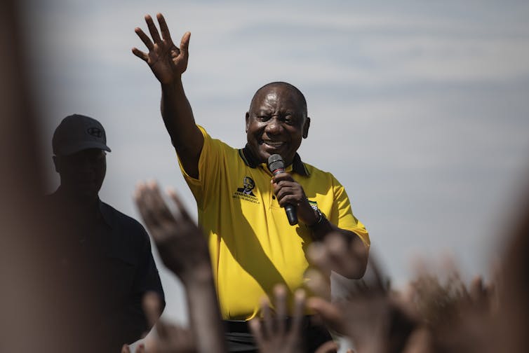 President Cyril Ramaphosa’s efforts to fix South Africa are being undermined from within his own party, the ANC. EFE-EPA/Kim Ludbrook President Cyril Ramaphosa’s efforts to fix South Africa are being undermined from within his own party, the ANC. EFE-EPA/Kim Ludbrook