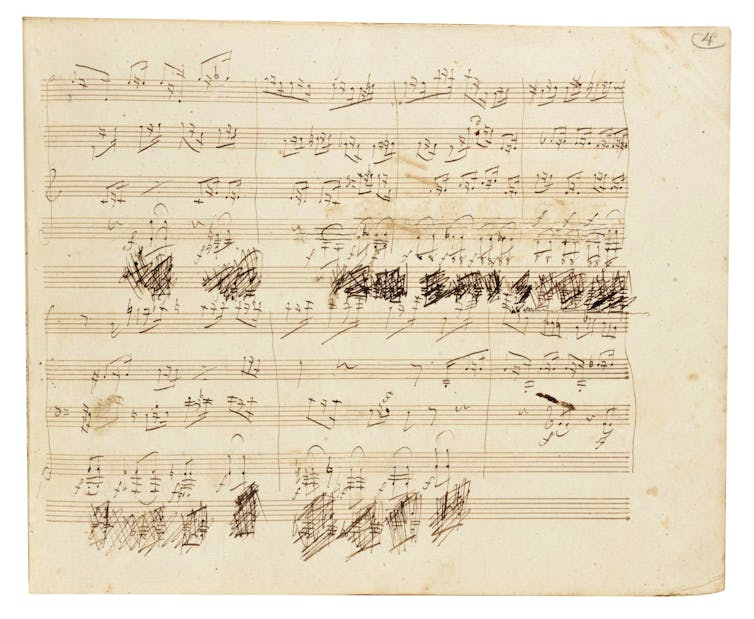 Beethoven’s working manuscript of Grosse Fuge