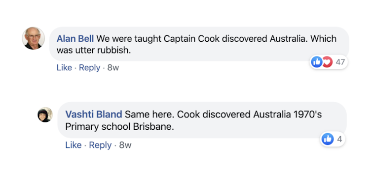 Captain Cook 'discovered' Australia, and other myths from old school text books
