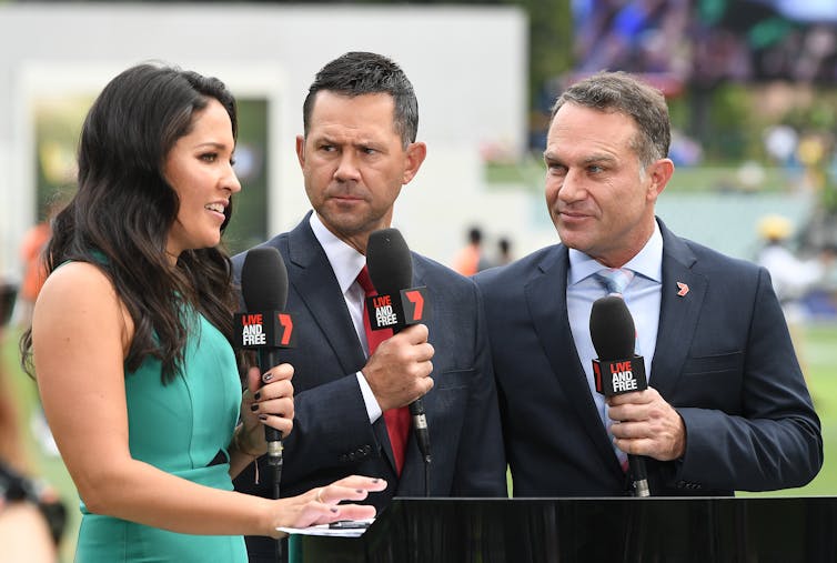 A stamp of approval for legendary sports commentators - but only the male ones