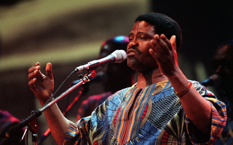 Joseph Shabalala sang of the pain of a nation – and then took his traditional isicathamiya sounds to the rest of the world. Joe Klamar/AFP/Getty Images