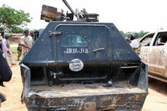Damaged Armoured Personnel Carrier
