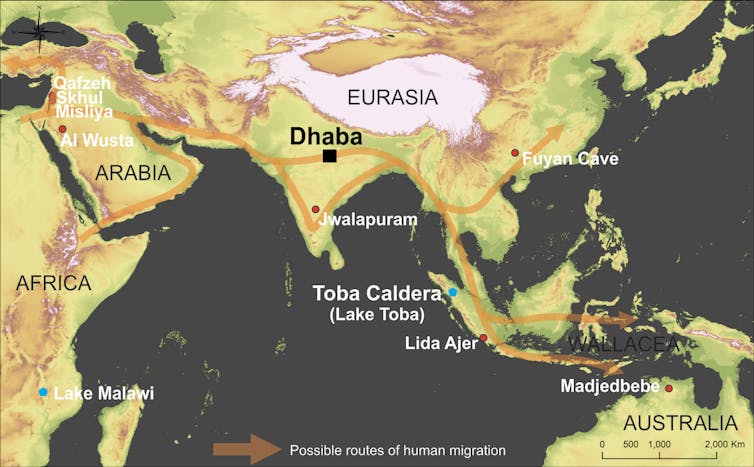 Stone tools show humans in India survived the cataclysmic Toba eruption 74,000 years ago