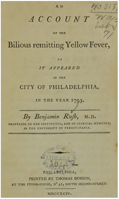 How one federal agency took care of its workers during the yellow fever pandemic in the 1790s