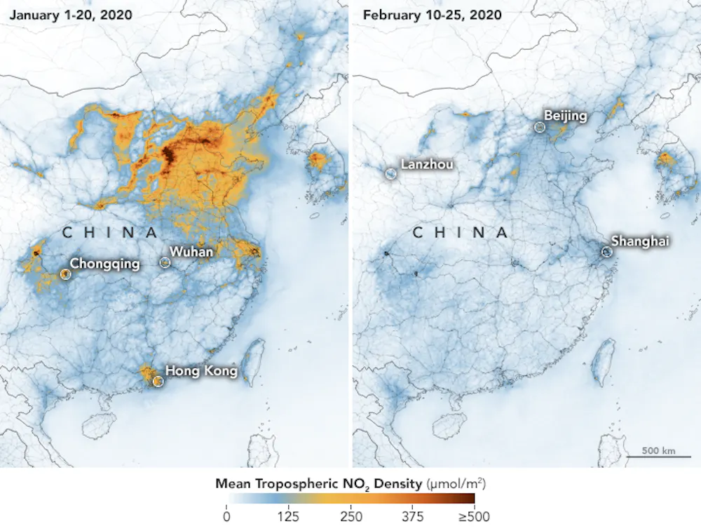 Coronavirus: lockdown's effect on air pollution provides rare ...