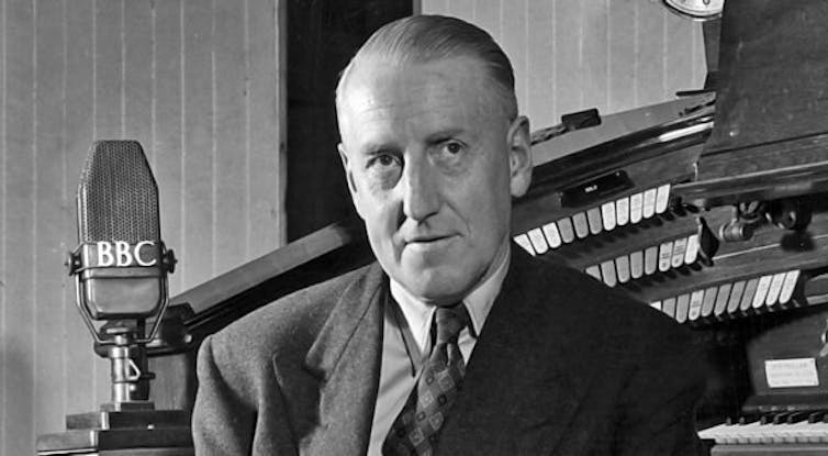 An image of the popular Sandy Macpherson from circa 1958. Macpherson played soothing music for BBC listeners during Second World War.