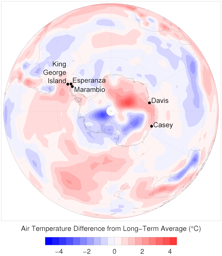 Anatomy of a heatwave: how Antarctica recorded a 20.75°C day last month