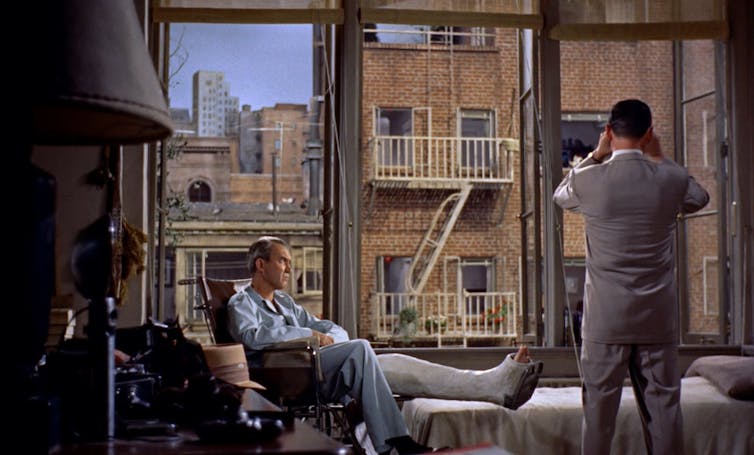 James Stewart and Wendell Corey in Rear Window (1954) 