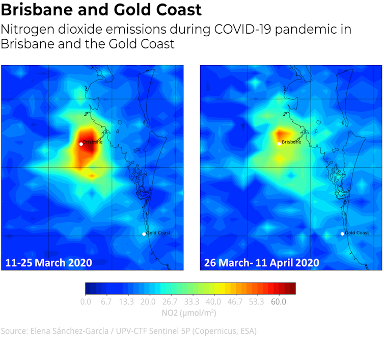 These 5 images show how air pollution changed over Australia’s major cities before and after lockdown