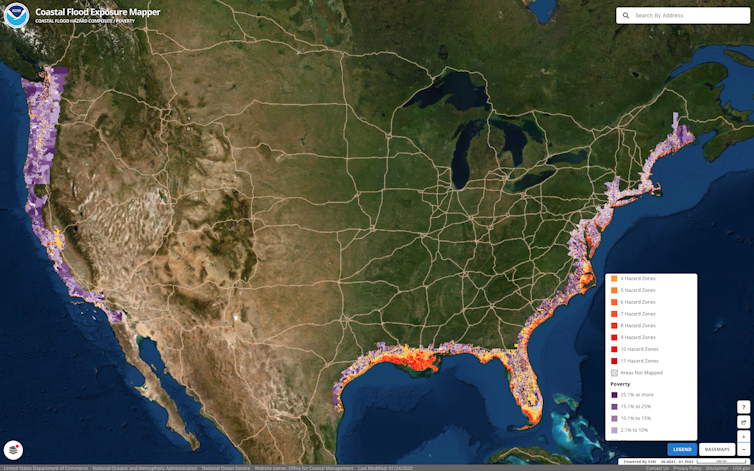 Hurricanes and other extreme weather disasters prompt some people to move and trap others in place