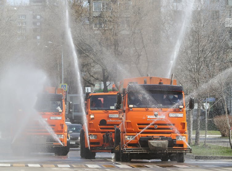 does spraying the streets work against coronavirus?