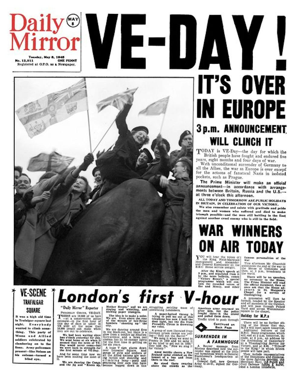 Ve Day As Reported By British Newspapers Relief Joy And A Saucy Comic Strip