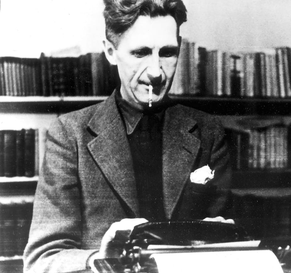 Eric Blair (better known as George Orwell) in characteristic pose