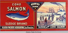Salmon packaging label