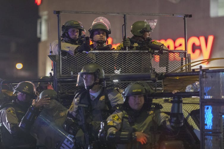 Militarization has fostered an American  policing culture that sets up protesters as 'the enemy'
