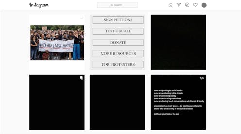 the black square is a symbol of online activism for non-activists