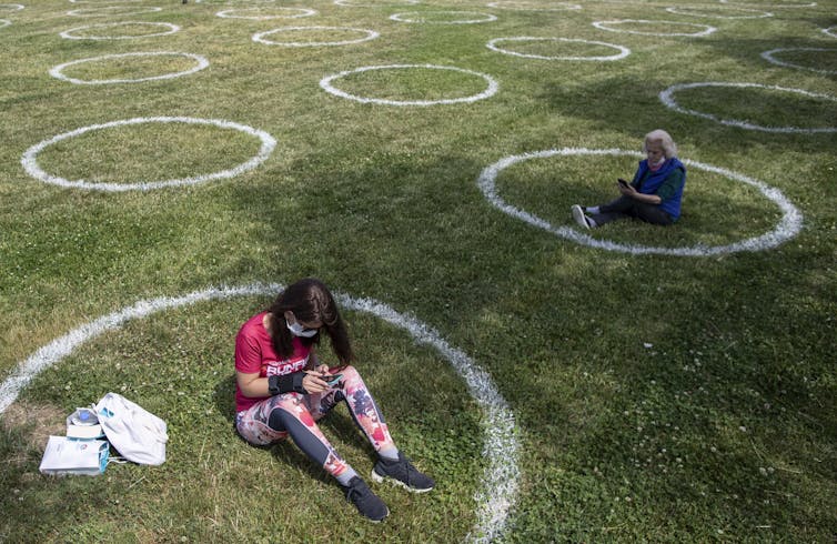 There is no single calculation we can make to determine a safe distance. (Erdem Sahin/EPA)