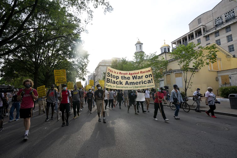 Black Lives Matters protesters in Washington D.C. AAP/Sipa USA/CNP