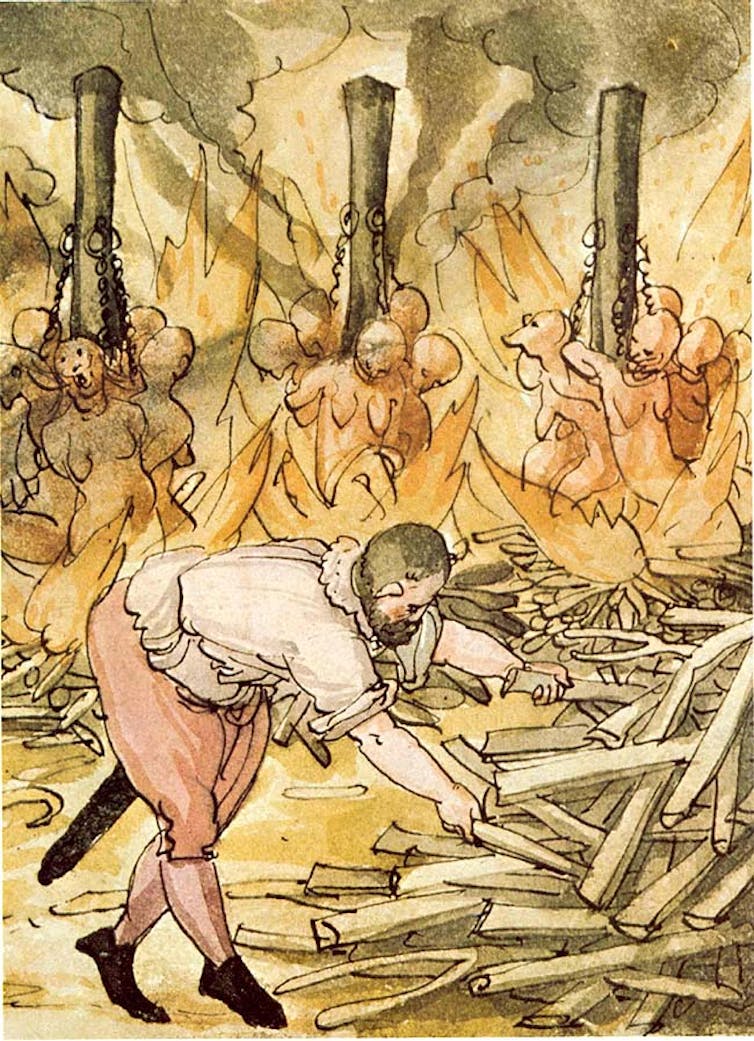 The invention of satanic witchcraft by medieval authorities was initially met with skepticism