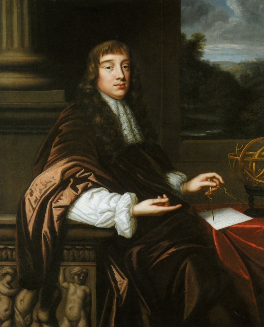 Seated portrait of 17th C European man.