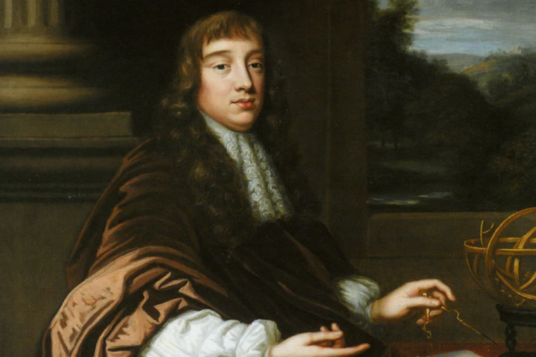 Seated portrait of 17th C European man.
