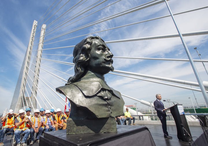  The ceremony at the inauguration for the new Samuel de Champlain bridge in Montréal is seen in June 2019. We should regard investment in public health infrastructure with the same importance. Photo, Ryan Remiorz/CP.