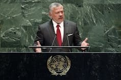 King Abdullah speaks at the UN