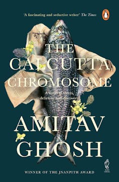 A cover of the book The Calcutta Chromosome.
