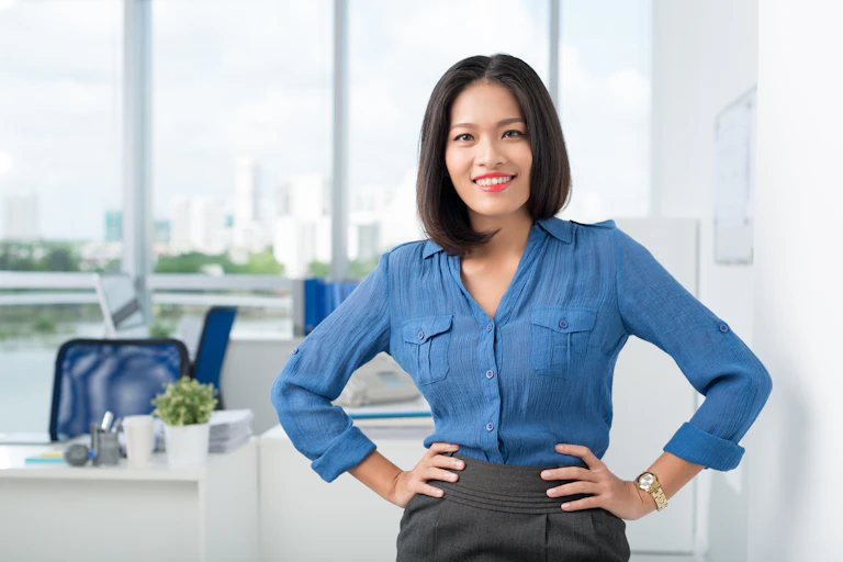 woman with hands on her hips