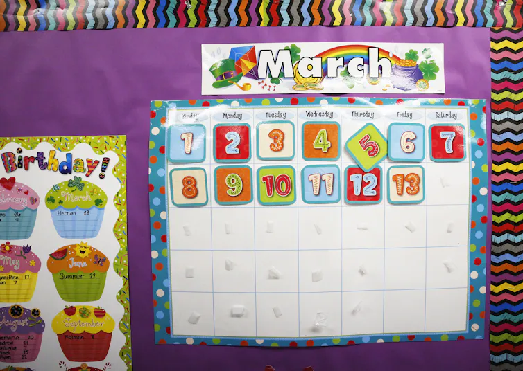 In the second grade classroom of teacher Mrs. Miranda at Cerritos Elementary School in Glendale, the calendar never went beyond March 13, 2020.