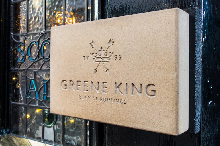 Greene King pub sign.