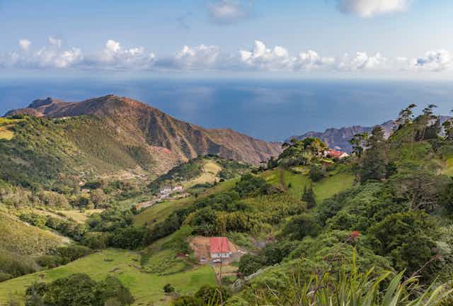 A picture of the island of St Helena.