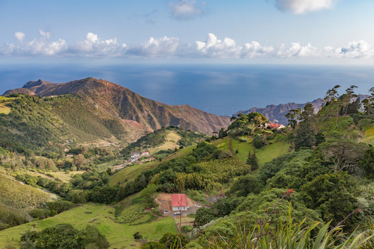 A picture of the island of St Helena.