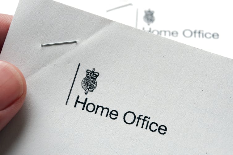 Letter with Home Office logo
