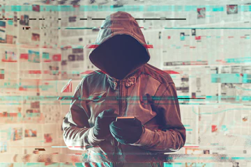戴著兜帽的人拿著智慧型手機