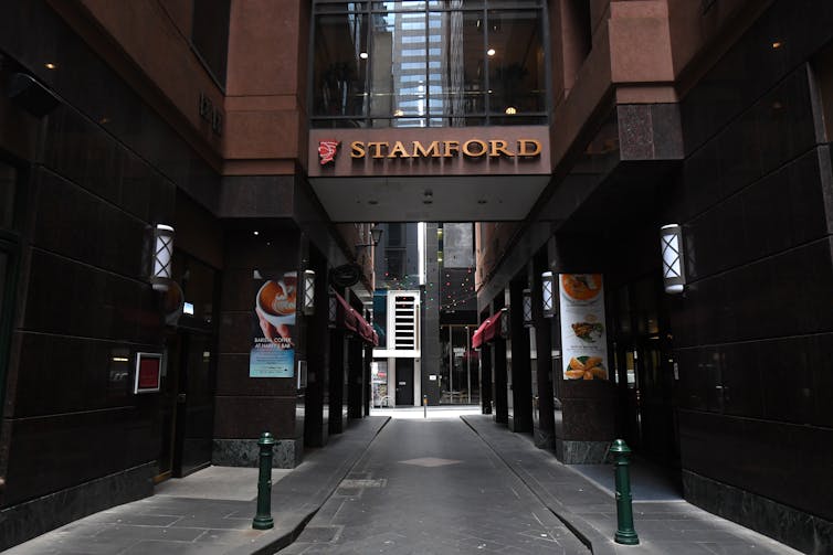 Exterior of Melbourne's Stamford Plaza Hotel