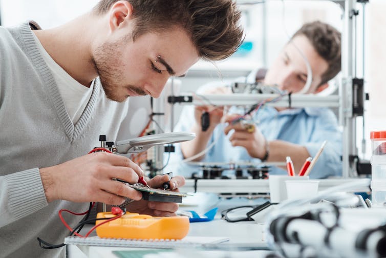 Students in lab