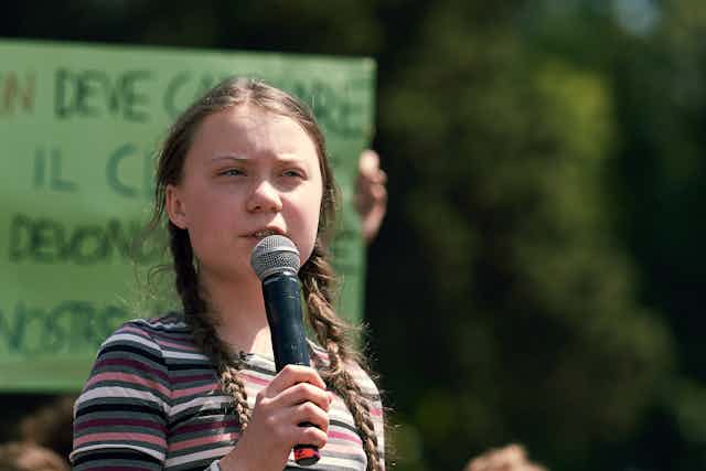 Picture of climate activist Greta Thunberg.