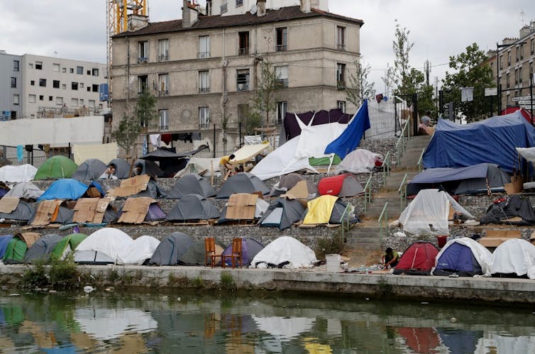 Camp de migrants à Paris