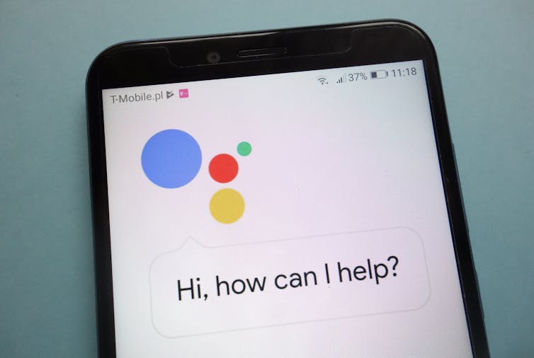 A phone featuring Google Assistant