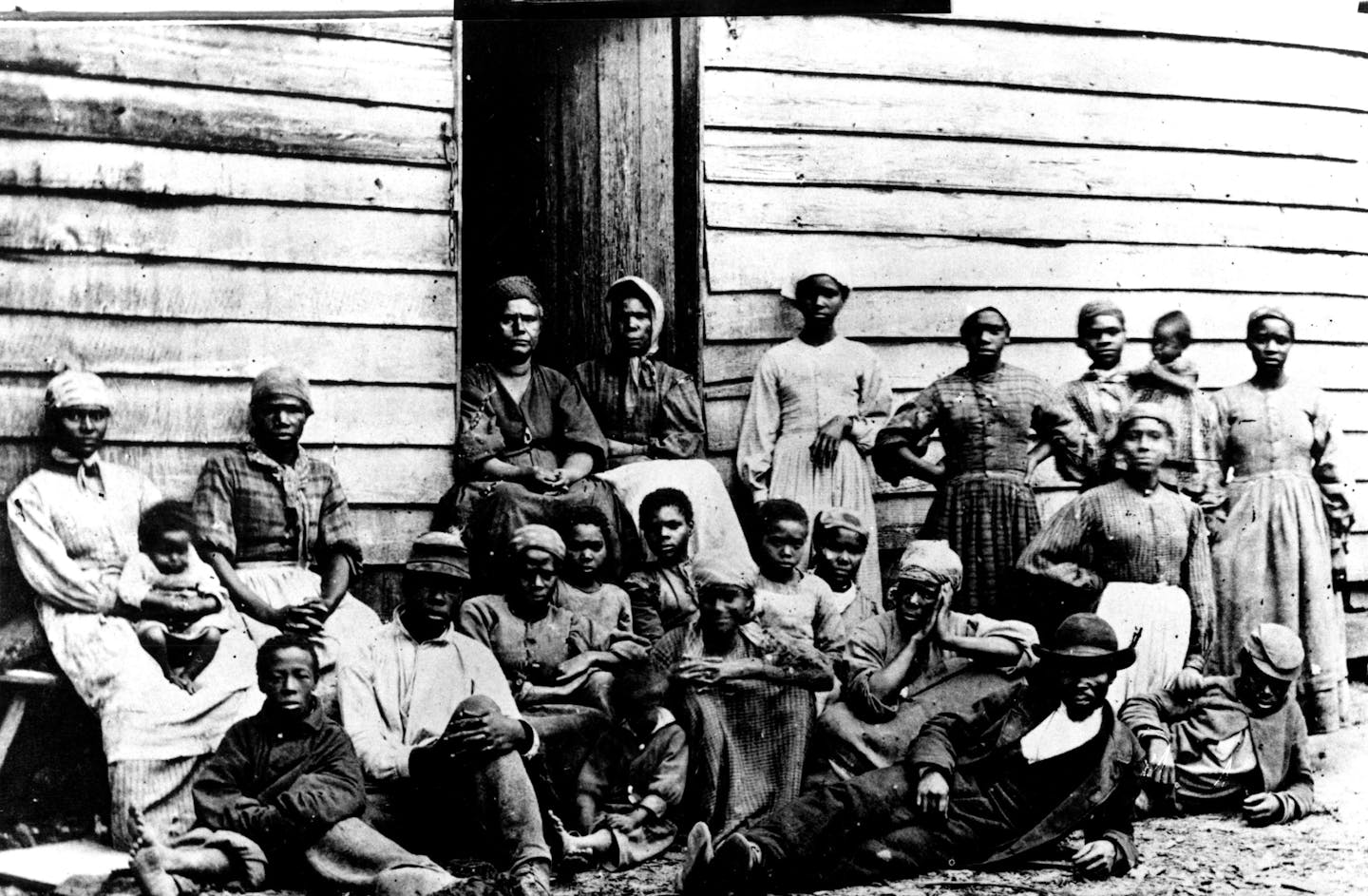 1860. Enslaved people on a South Carolina plantation.