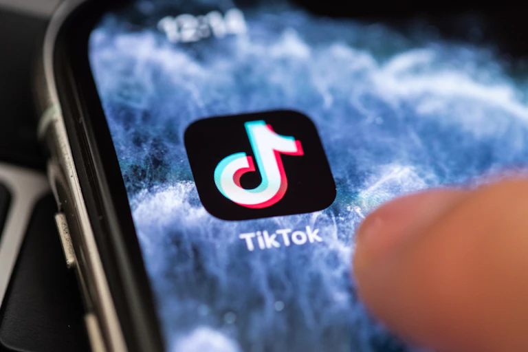 TikTok app on a phone