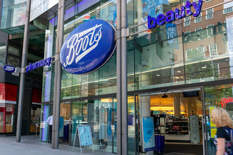 A branch of Boots on a British high street.