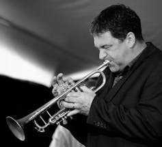 Kevin Turcotte playing trumpet