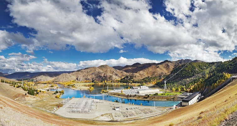 A hydropower lake in New Zealand